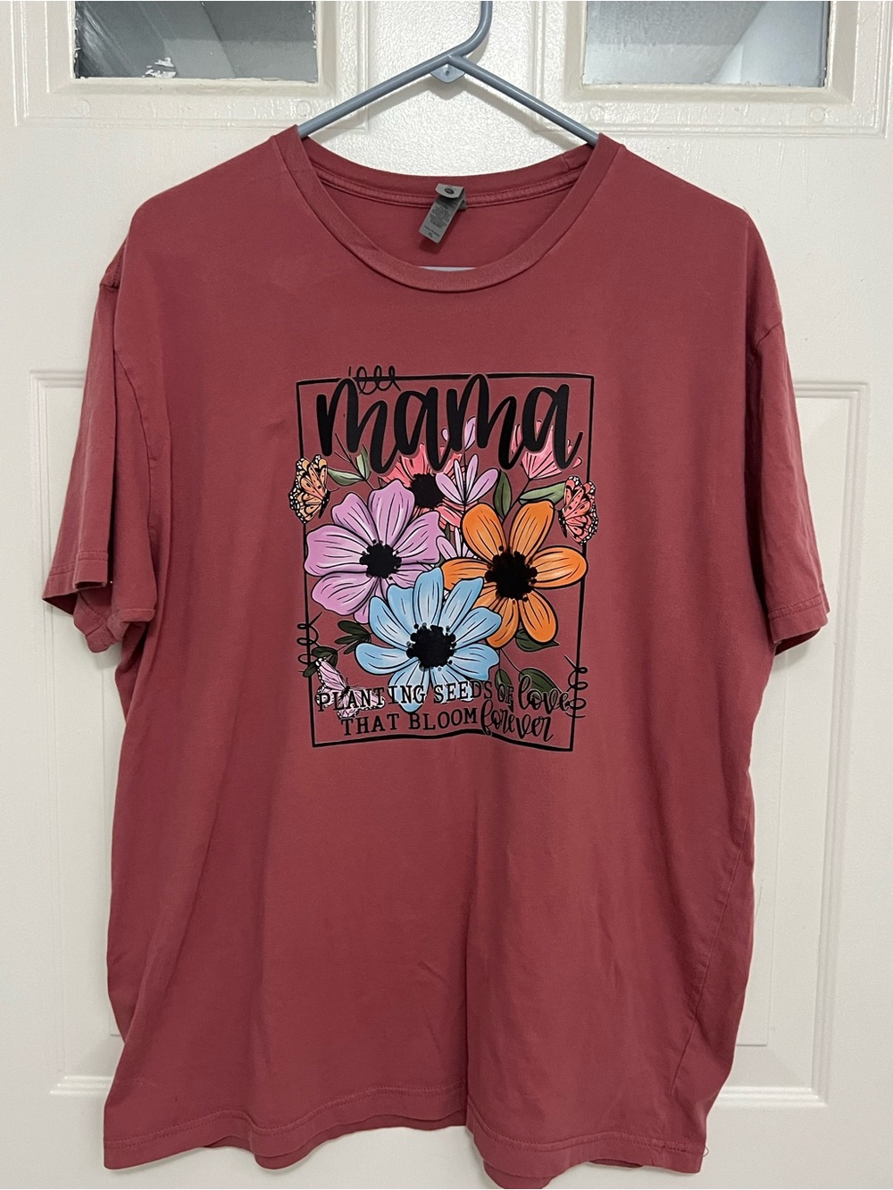 Next Level Apparel Dusty Rose Mama Floral Graphic Tee